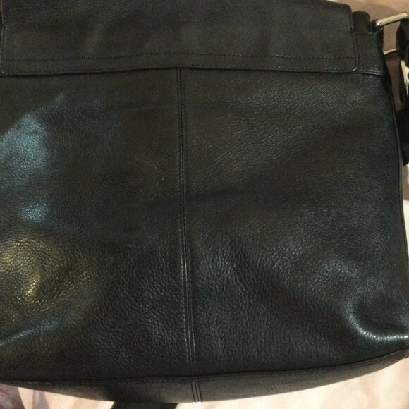 Coach Messenger Black Leather Bag Really Nice - Picture 4 of 4